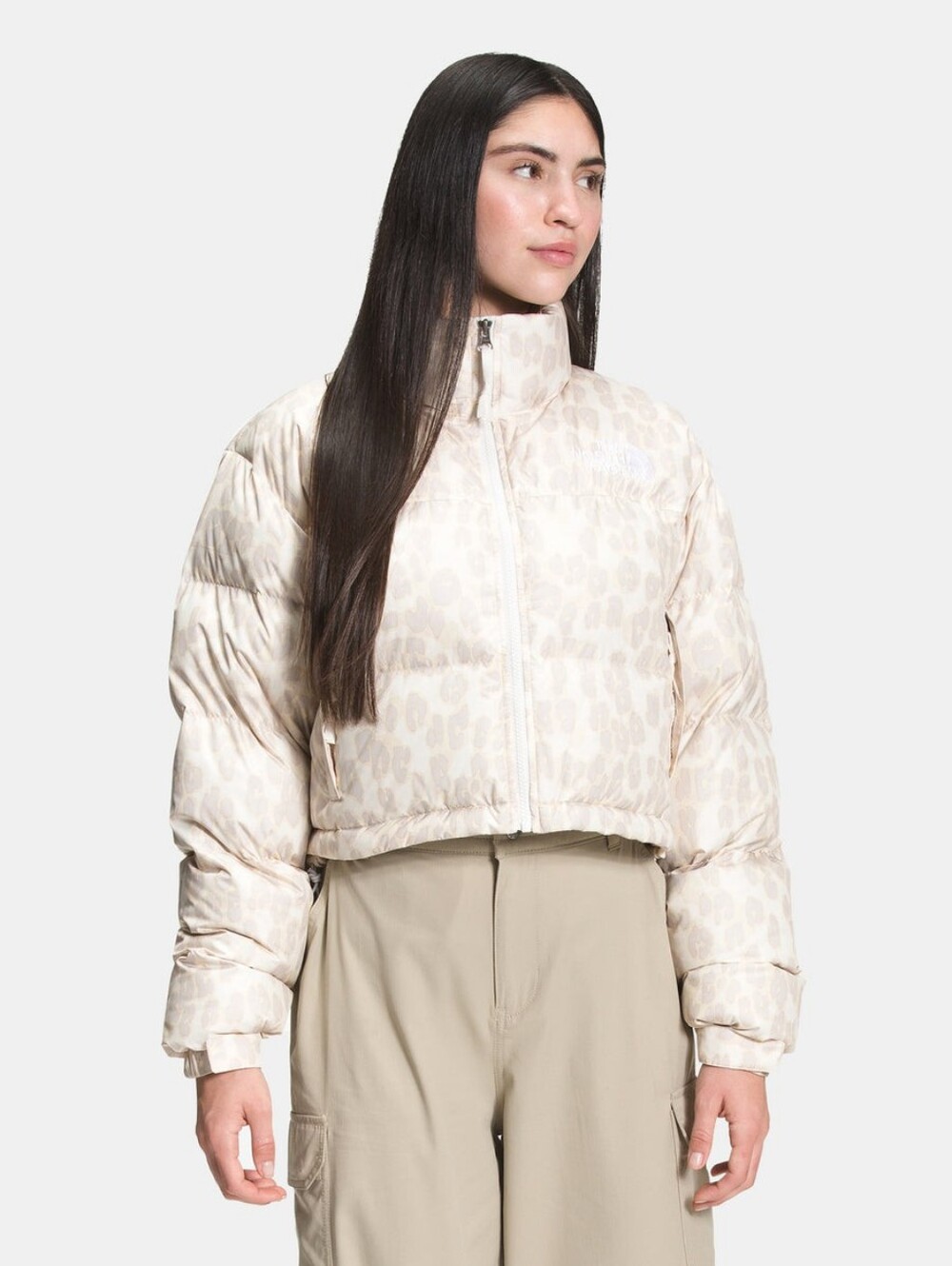 The North Face Cropped Printed Nuptse Jacket